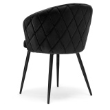 Krzesło tapicerowane Hampton Velvet Czarne
