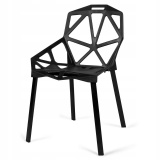 Krzesło ażurowe Victoria 4 sztuki czarne