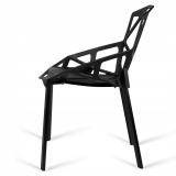 Krzesło ażurowe Victoria 4 sztuki czarne