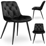 Krzesło Velvet Eliot czarne