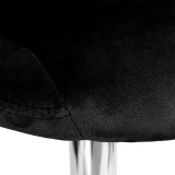 Krzesło obrotowe Cydro chrom czarne Velvet
