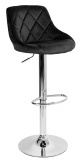 Krzesło obrotowe Cydro chrom czarne Velvet