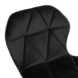 Krzesło obrotowe Gordon chrom czarne Velvet