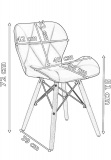 Krzesło Clover welurowe beżowy DSW