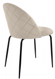 Krzesło tapicerowane FARGO aksamitne beżowe